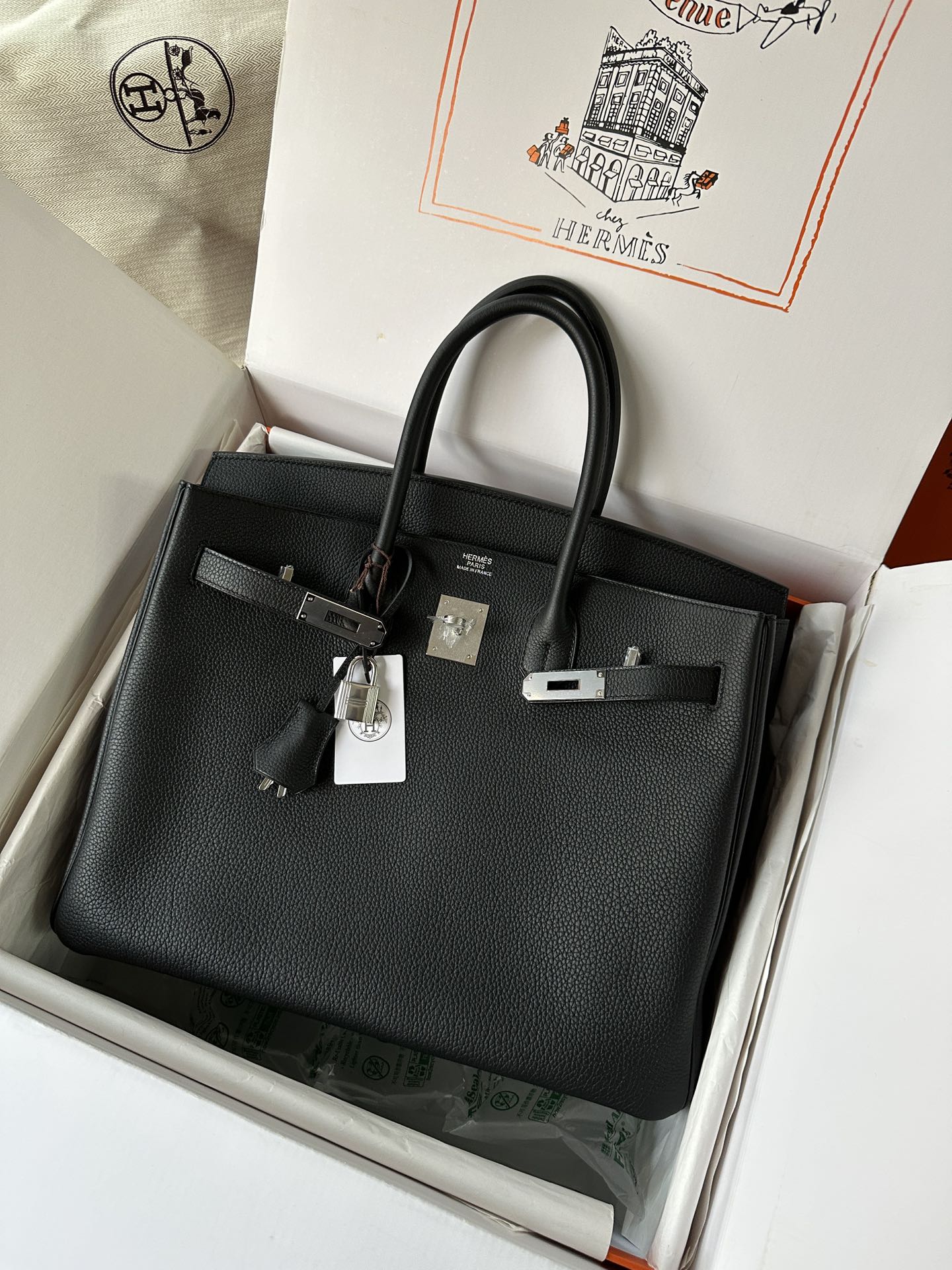 에르메스 버킨백 30 블랙 은장 토고가죽